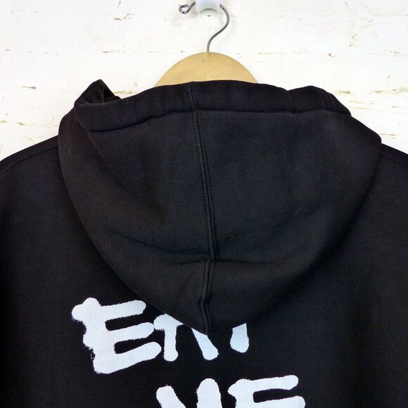 Y2K VTG Zero Skateboards Eat Me Hoodie Mens L Black Logo Spell Out Skate Grunge - Picture 11 of 13